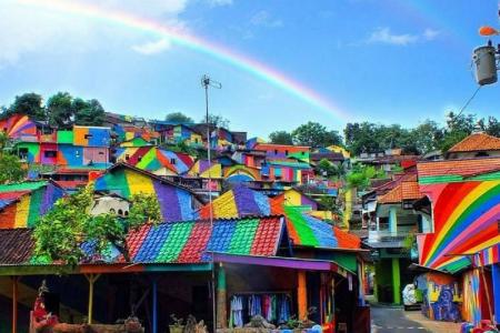Lạc Vào Ngôi Làng Cầu Vồng Đầy Sắc Màu Kampung Pelangi Ở Indonesia