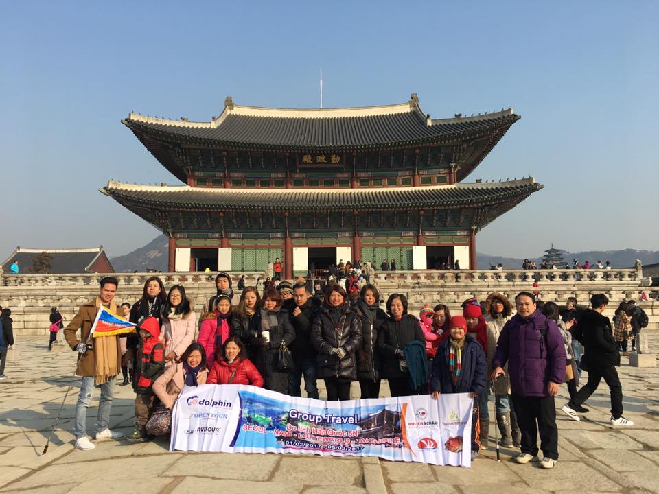 Hình ảnh đoàn đi tour Hàn Quốc  ngày 01/02/2017