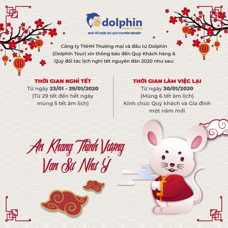 LỊCH NGHỈ TẾT NGUYÊN ĐÁN 2020