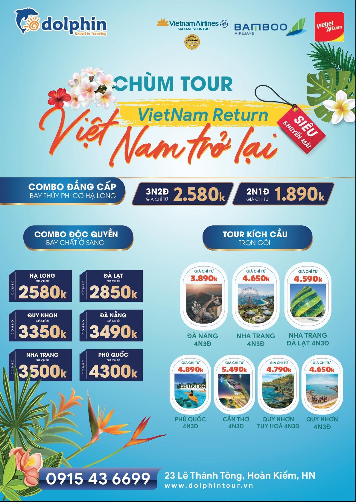 DOLPHIN TOUR GIẢM GIÁ SÂU HÀNG LOẠT TOUR DU LỊCH TẠI LỄ HỘI KÍCH CẦU DU LỊCH VÀ GIỚI THIỆU ĐỒ UỐNG KHÔNG CỒN TẠI HÀ NỘI