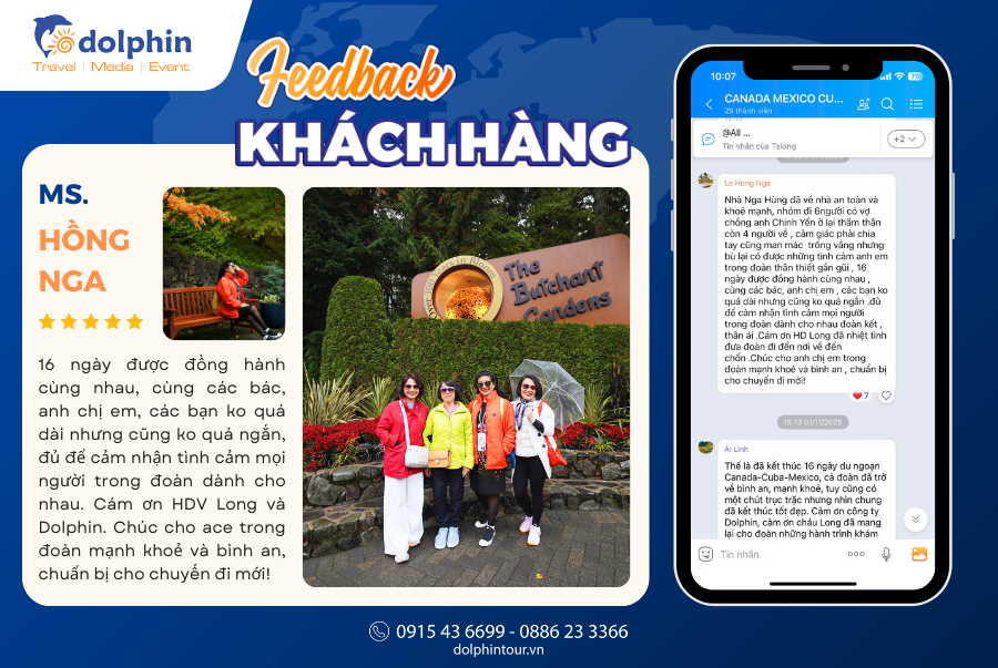 CÔ HỒNG NGA - Tour Canada