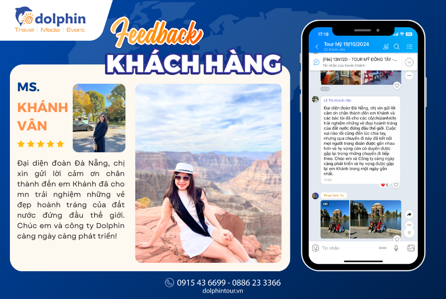 Chị Khánh Vân - Tour Mỹ Đông Tây